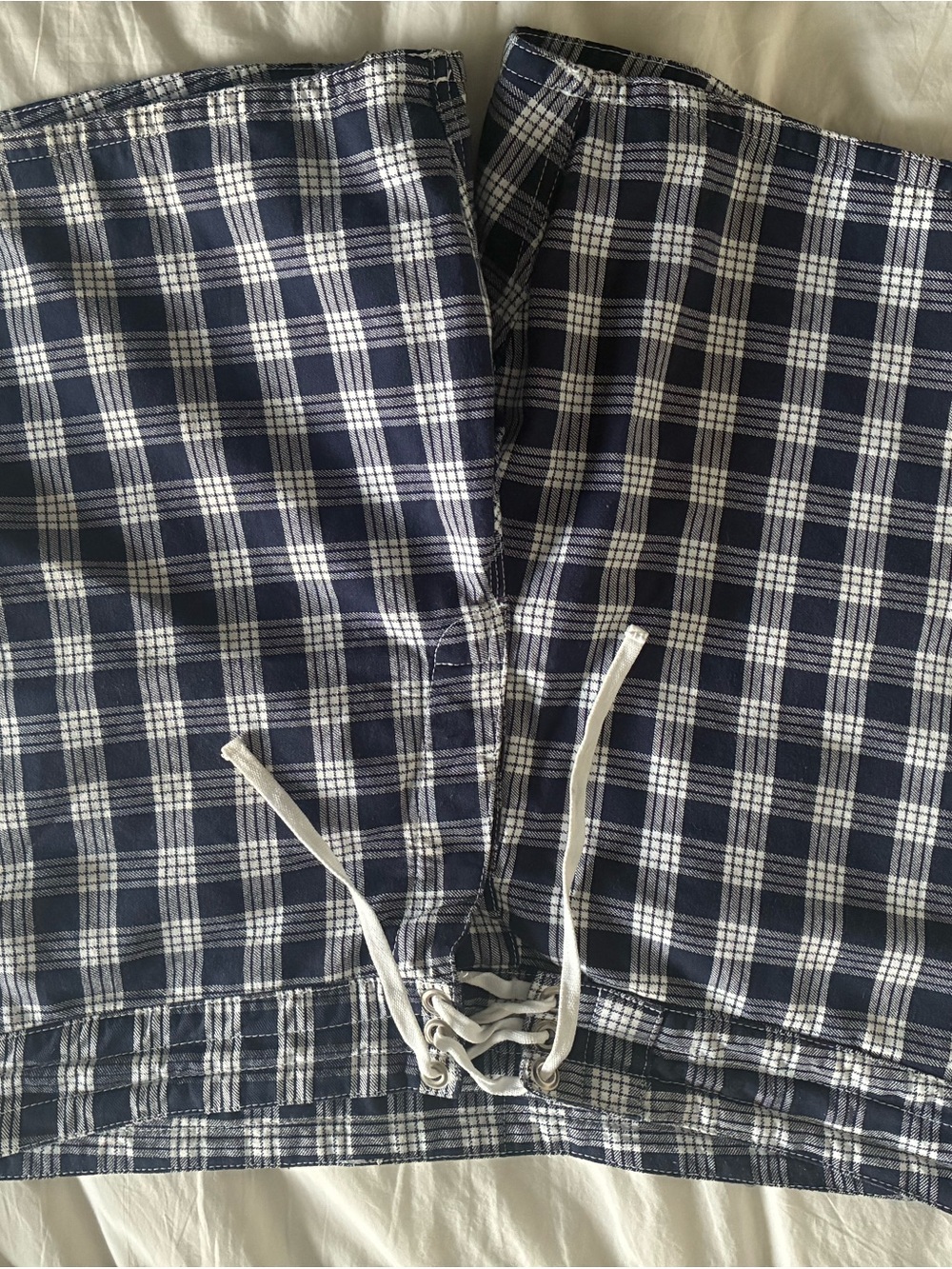 Birdwell Limited Edition Golden Hawaii Barbershop Navy and White Plaid Swimtrunk